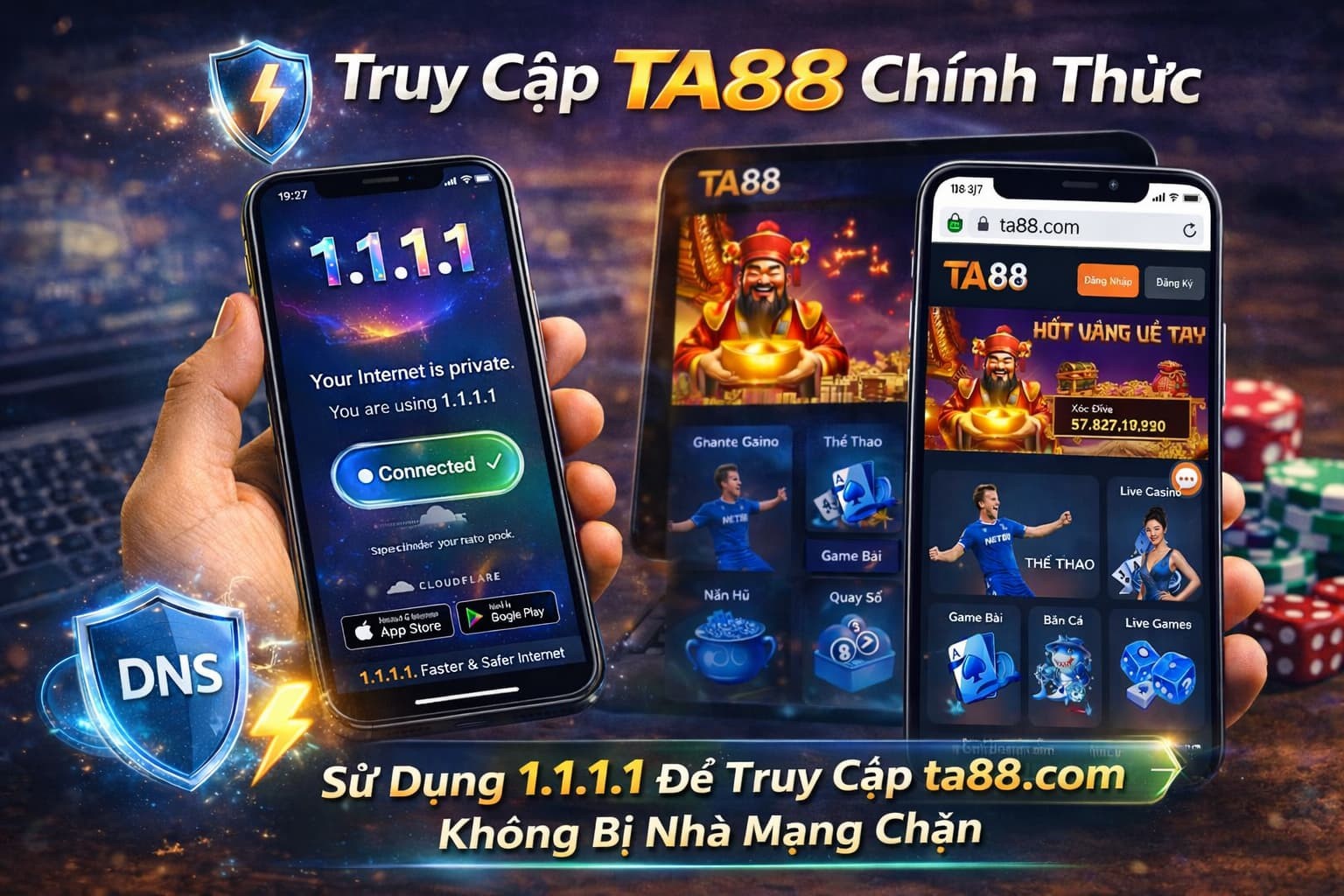 TA88 Hướng Dẫn Vào TA88 An Toàn: Cách Dùng 1.1.1.1 Vượt Chặn Mới Nhất
